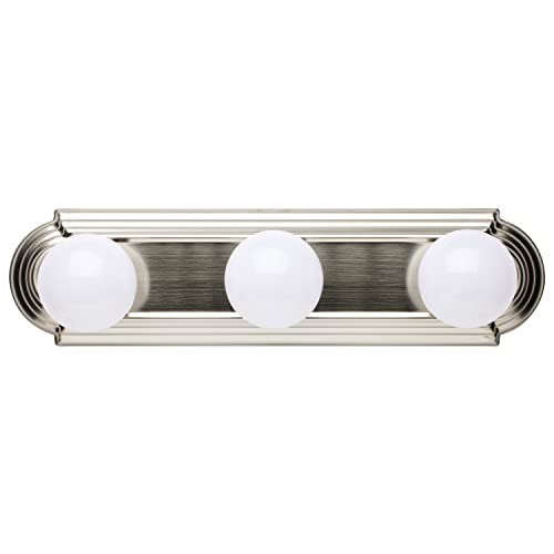 Nuvo Lighting 60/300 Transitional Three Light Vanity in Pwt, Nckl, B/S, Slvr. finish - color: Pwt, Nckl, B/S, Slvr., size: 3Lt Vanity Strip
