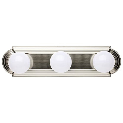 Nuvo Lighting 60/300 Transitional Three Light Vanity in Pwt, Nckl, B/S, Slvr. finish - color: Pwt, Nckl, B/S, Slvr., size: 3Lt Vanity Strip