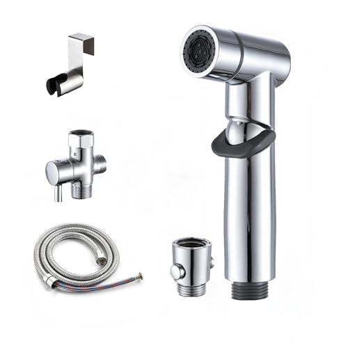 Handheld Bidet Sprayer for Toilet Kit Cleaning Assistant Jet Spray Bidet Attachment with Adjustable Water Pressure Easy Control One Button Shut-Off Water