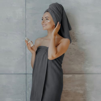 SmoothNovelty 2 Pcs Oversized Bath Towels 40 x 80 Inch, Extra Large Bath Sheets Microfiber Lightweight & Quick Dry, Jumbo Shower Towels for Adults Beach, Gym, Pool, Spa, Travel (Dark Gray) - color: Dark Gray