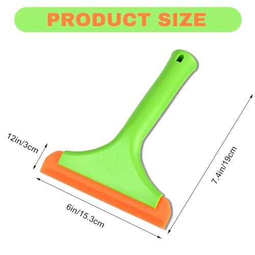 Small Silicone Window Squeegee, Auto Windshield Water Blade Scraper, Multifunctional Auto Squeegee with 5.9 Inch Blade and Non-Slip Handle for Car Window, Home Cleaning (Light Green, 1PCS) - color: Light Green