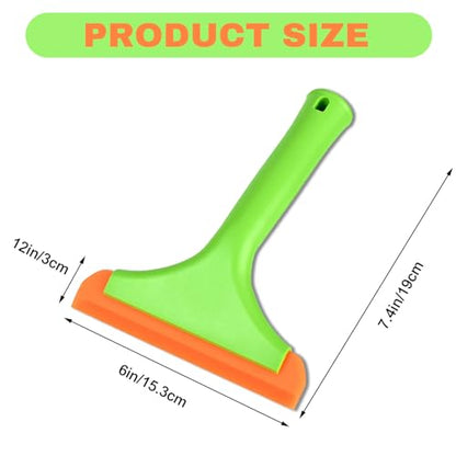 Small Silicone Window Squeegee, Auto Windshield Water Blade Scraper, Multifunctional Auto Squeegee with 5.9 Inch Blade and Non-Slip Handle for Car Window, Home Cleaning (Light Green, 1PCS) - color: Light Green