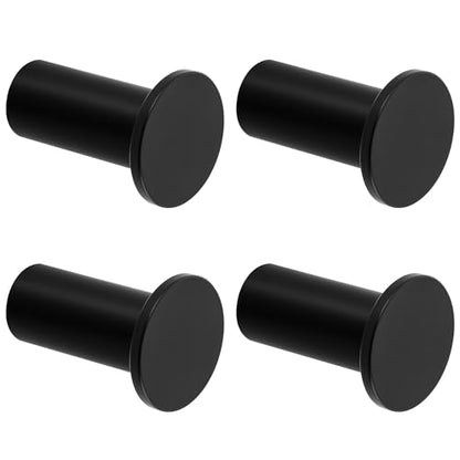 SAYAYO Black Towel Hooks for Bathrooms, Heavy Duty Wall Hooks for Hanging | Modern Coat Hook, SUS 304 Stainless Steel Robe Hook, 4 PCS - color: Black