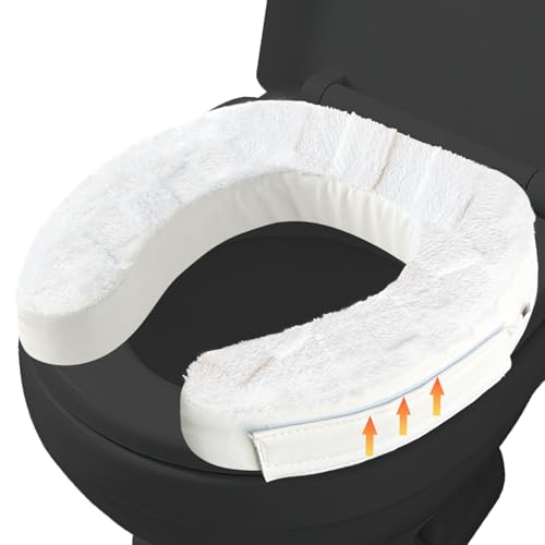 2-Inch Soft Padded Toilet Seat Riser Cushion for Seniors | Plush Top with Easy-Clean Leather Cover, Adds Comfort and Height to Low Toilets, Mobility Support - size: 2 Inch Plush