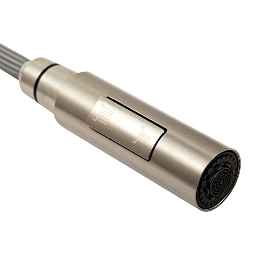 Dura Faucet DF-MK504SLK-SN RV Pull-Down Kitchen Faucet (Satin Nickel) | High-arc spring pull-down kitchen faucet for RV and camper galleys. Brushed Satin Nickel finish. - color: Brushed Satin Nickel