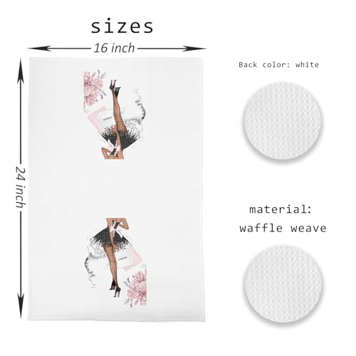 Black and Pink Bathroom Decor Set of 2 Hand Towels - Pink Flower Towels - color: A - Wihte Base