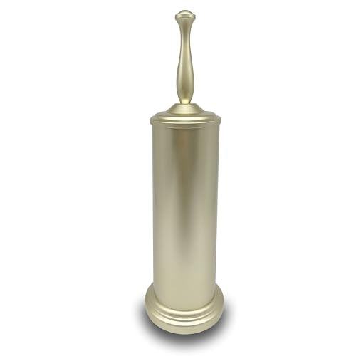 Satin Matte Soft Gold Toilet Bowl Brush with Holder, Durable Bathroom Cleaning Tool, Modern Design for Easy Toilet Maintenance, Bathroom Cleaner Brush for Efficient Cleaning and Hygiene - color: Gold 1