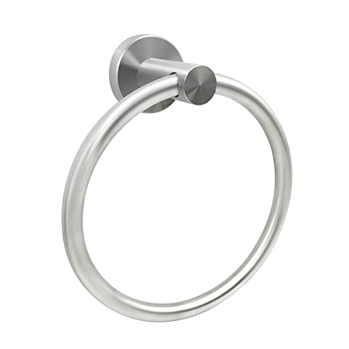 Brushed Nickel Hand Towel Ring - Simple Round Towel Hanger for Bathroom Wall Mounted, Stainless Steel SUS 304 - color: Brushed Nickel Ring