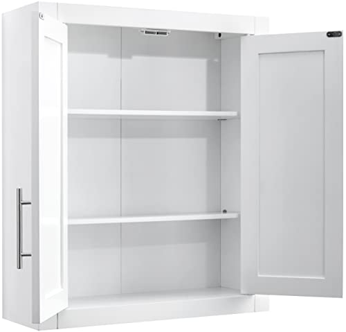 Crosley Furniture Savannah Wall Mounted Bathroom Storage Medicine Cabinet with Shelves, White - color: White, style: Wall Cabinet