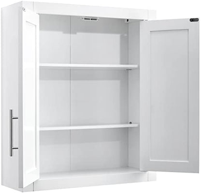 Crosley Furniture Savannah Wall Mounted Bathroom Storage Medicine Cabinet with Shelves, White - color: White, style: Wall Cabinet