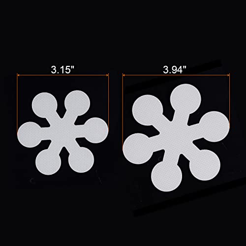 HARFINGTON 1 Set(20pcs) Non Slip Bathtub Stickers Bath Shower Floor 3.15" 3.94" Anti-Slip Sticker Tape Snowflake Style Decals for Bathroom Kitchen Bathtub Treads Stairs, Transparent - color: Transparent
