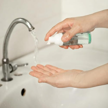 3 Pack Foam Pump Bottle Travel 60 ml/2 oz Small Size Mousse Foaming Soap Dispenser, Clear Plastic Foam Soap Dispenser Mini Empty Refillable Pump Containers (Green) - color: Green