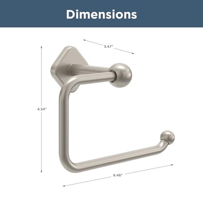 Franklin Brass Brushed Nickel Toilet Paper Holder, Wall Mount European Style Open Arm Single Post - Gainesville GNV50-SN - color: Satin Nickel
