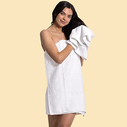 Chakir Turkish Linens 100% Cotton Premium Turkish Towels for Bathroom | 16'' x 30'' (4-Piece Hand Towel, White) - color: White