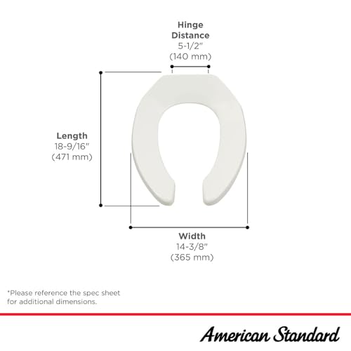 American Standard 5901100SS.020 Heavy-Duty Commercial Elongated Toilet Seat, White