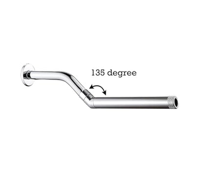 135 degrees Shower Head Elbow Adapter, Shower Arm Elbow Adapter for Wall mounted Shower or Hand Shower, Chrome - style: 135 degrees
