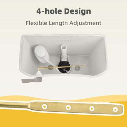 Universal Front Mount Metal Toilet Handle Replacement, Brass/Brushed Nickel | Toilet Flush Handle Lever with Adjustable Stainless Steel Chain, Compatible with Kohler, American Standard, TOTO, Mansfield - color: Brushed Nickel, style: Front Mount Design