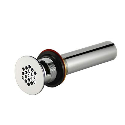 Purelux Grid Drain Strainer Assembly with Overflow for Bathroom Sink, Made of Brass Chrome Finish - color: Grid_chrome