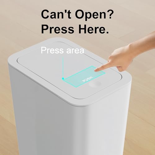 3 Pack 10 Liter / 2.6 Gallon Bathroom Trash Can, Small Trash Can with Lid, Garbage Can Waste Basket for Bathroom, Kitchen, Bedroom, Powder Room, Craft Room, Office, College (Gray) - color: Gray, size: 3 X 2.6 Gal