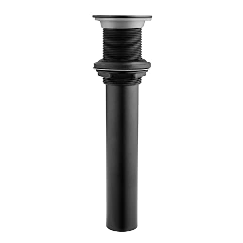 Grid Drain Strainer Assembly Without Overflow for Bathroom Sink, C.O. Plug Lavatory Drain, Matte Black - color: Matte Black, style: Without Overflow