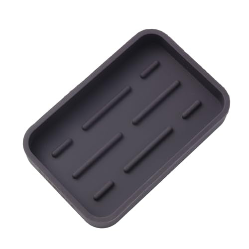 MicoYang Silicone Kitchen Sink Organizer Tray for Multiple Usage,Easy Clean Sponges Holder for Kitchen Bathroom Counter or Sink,Dish Soap Dispenser,Scrubber,Bottle,Cup Coffee 4.9”x 3.2” - color: Coffee, size: 4.9" x 3.2" x 0.7"