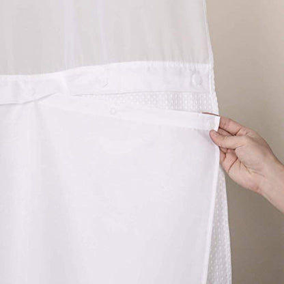 River Dream Fabric Snap in Shower Curtain Liner Replacement,White,70x54 | with Magnets,Detachable Liner,Quick Dry，Machine Washable，Fit for River Dream 71(W) x 74(H) with Window Shower Curtain - size: 70"W x 54"L (Pack of 1)