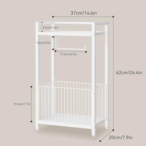 IBUYKE Toilet Paper Holder Stand Bathroom Tissue Roll Dispenser TLJ020W | Freestanding,with Extra Space for Rolls Magazines Wet Wipes, for 7–9 rolls of standard toilet paper,White - color: White