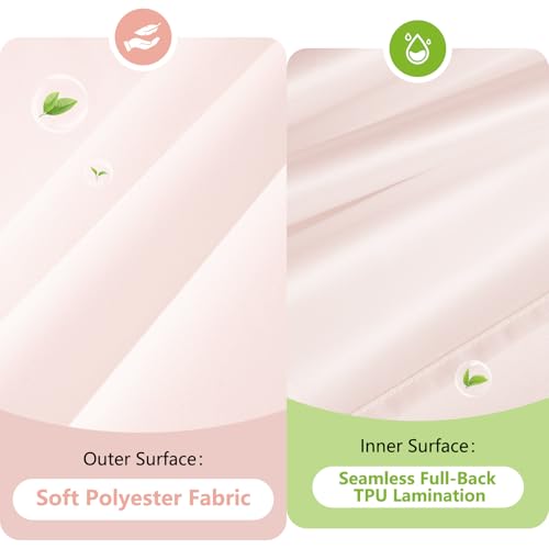 Seenus Waterproof Soft Microfiber Shower Curtain TPU Backed Lightweight, 72 x 78 Inch Extra Long Baby Pink Shower Curtain Liner with 2 Large Magnets, 2 in 1 Washable Fabric Bathroom Shower Curtain - color: Baby Pink, size: 72"W x 78"L (Pack of 1)