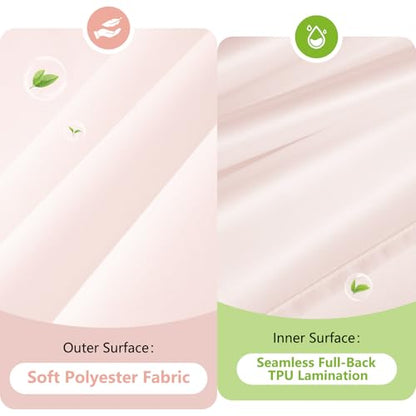 Seenus Waterproof Soft Microfiber Shower Curtain TPU Backed Lightweight, 72 x 78 Inch Extra Long Baby Pink Shower Curtain Liner with 2 Large Magnets, 2 in 1 Washable Fabric Bathroom Shower Curtain - color: Baby Pink, size: 72"W x 78"L (Pack of 1)