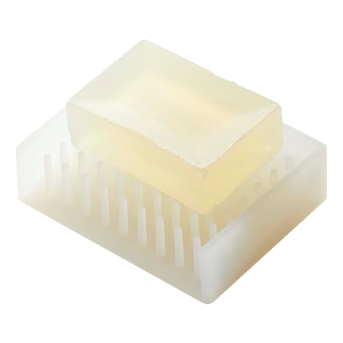 Yamazaki Home Self Draining Soap Tray - Floating Holder Dish for Sink, Silicone, No Assembly Req. | Self-draining soap tray with a slanted base that directs excess water back into the sink. Adds practical everyday storage. - color: Clear