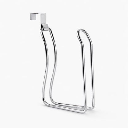 Over Tank Toilet Paper Holder, Silver Chrome Metal Hanging Bathroom Tissue Roll Dispenser with Extra Reserve Storage, Space Saving Back of Toilet Organizer for Small Bathroom RV Camper, Fits 1 Roll
