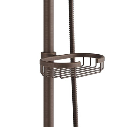 PULSE ShowerSpas Kauai III Oil-Rubbed Bronze Rain Shower Head with Handheld Spray - 1.8 GPM, 8" Showerhead, 5-Function HandShower, Adjustable Slide Bar - Shower Heads with Handheld Spray Combo - color: Oil Rubbed Bronze, size: 1.8 Gallon Per Minute
