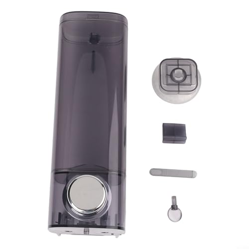 Wall-Mounted Soap Dispenser, 450ml Suction Cup No Drill Installation Gel Dispenser PET Material Space Saving Design for Bathroom Shower(Transparent Gray) - size: Transparent gray