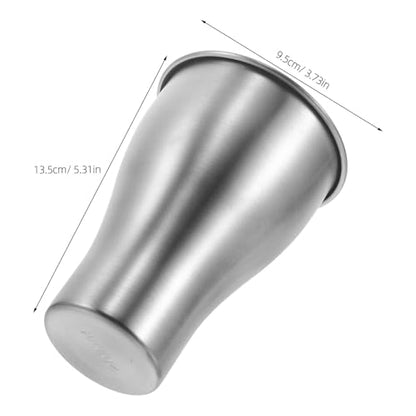 Stainless Steel Toothbrush Cup: 500ml/16.9oz Unbreakable Metal Drinking Glasses, Reusable Bathroom Mouthwash Rinse Cup and Travel Tumbler for Coffee Shop Hotel