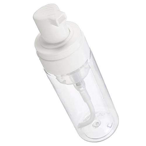 2-Piece Plastic Foamer Bottle Clear Pump Dispenser Mini Travel Size Foaming Soap Face Wash 1.7 Oz, No leaks!