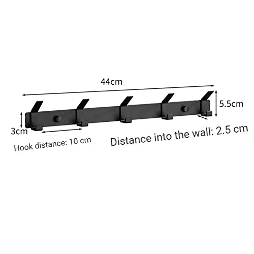 ICOBES Coat Hooks Heavy Duty Towel Hooks Space Aluminum Wall Hook Black Hat Hooks Wall Mounted Coat Rack for Robe and Clothes Wall Coat Rack