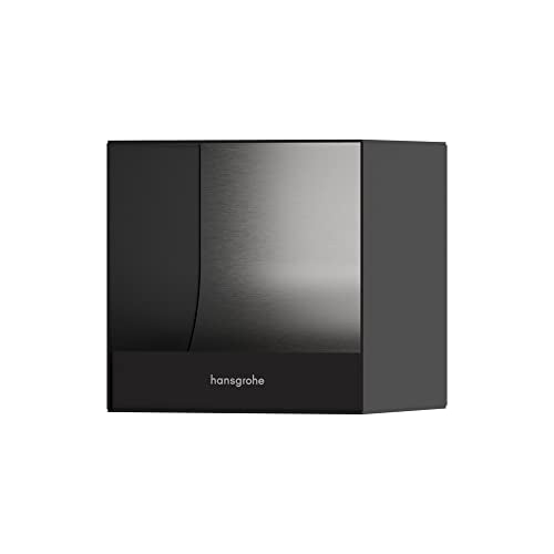 hansgrohe XtraStoris Original Recessed Toilet Paper Holder 6"x 6"x 5.5" in Matte Black, 56065670 - color: Matte Black