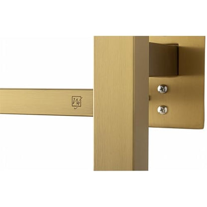 WarmlyYours Tahoe Heated Towel Rack, 7 Bars, Brushed Gold | Hardwired 120V heated towel rack for spa-like bathroom comfort, 427 BTU/hr, energy-efficient towel drying - color: Brushed Gold (7 Bars)