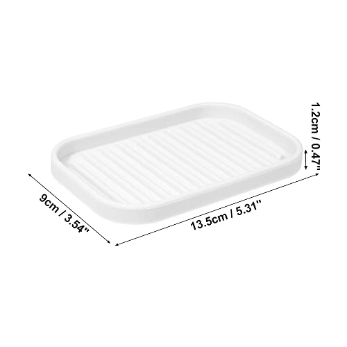 VOCOSTE Silicone Soap Dish, White, 13.5x9cm | Soap Cleaning Storage, Keep Soap Dry, For Home Bathroom Kitchen - color: White