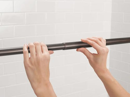 Moen TR1000OWB 44-72-Inch Adjustable Tension Mounted Straight Shower Curtain Rod, Old World Bronze - color: Old World Bronze