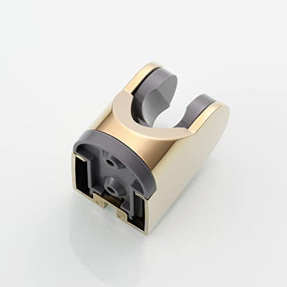 Adjustable Shower Head Holder Wall Mount Handheld Shower Bracket Plastic for Bathroom, Zirconium Gold, ST01J1 - style: Zirconium Gold