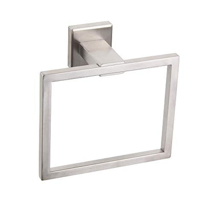 GERZWY Bath Towel Holder SUS304 Stainless Steel Towel Hanger Towel Ring for Bathroom Lavatory Wall Mount Contemporary Style, Brushed Finish JG1906-LS - color: Brushed
