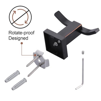 WOWOW Towel Hooks for Bathrooms Oiled Rubbed Bronze, SUS304 Stainless Steel Coat Hook, Bathroom Robe Towel Holder, Heavy Duty Robe Hooks, Bathroom Double Towel Hooks for Coats, sponges, Wall Mount - color: Oiled-Rubbed Bronze