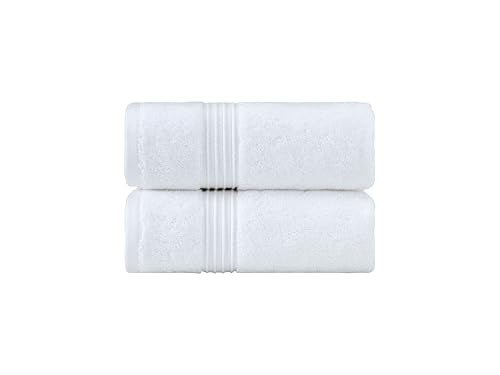 Milara Turkish Super-Plush Bathroom Hand Towels Set 2-Piece | Premium Cotton Hand Towels Set Absorbent, Durable with Hanging Loops | White Color Hand Towel, (16 x 30 Inches) - color: White, size: Hand Towel (2 Pcs) - 16" x 30"