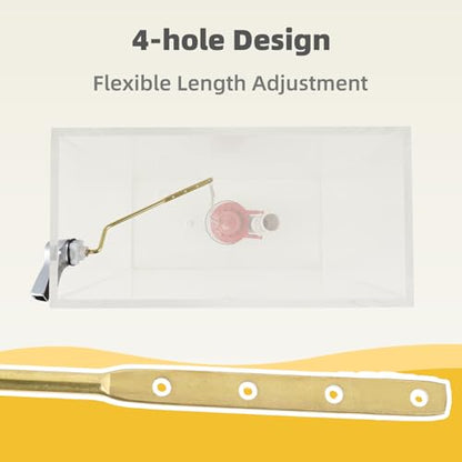 Universal Metal Toilet Handle Lever Replacement, Side/Angle Mount, Chrome | Solid Brass Toilet Flush Handle Compatible with Kohler/American Standard/ TOTO/Gerber, Stainless Steel Chain, Easy to Install - color: Chrome, style: Side Mount Design
