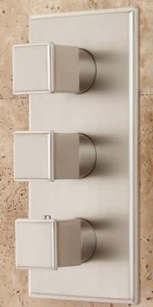 Signature Hardware 421821 Ryle Thermostatic Shower System with Hand Shower and 3 Body Sprays - Rough In Included - Brushed Nickel - color: Brushed Nickel