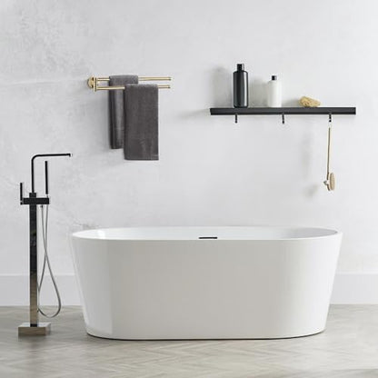BGL Swivel Towel Bar for Bathroom Gold,Swing Out Double Towel Bar 2-Arm Kitchen Wall Mounted Towel Hanger Holder for Bathroom Organizer - color: Gold