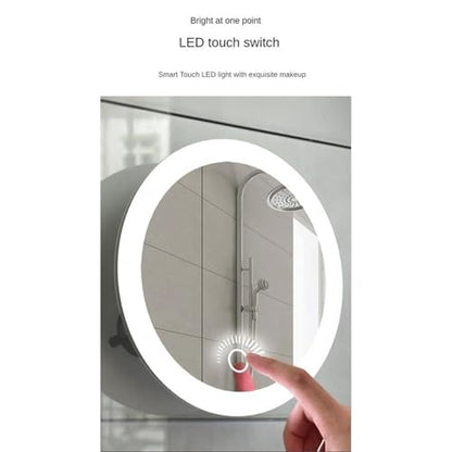 Suction Cup Magnifying Glass 10X Magnifying Mirror with Light Makeup Mirror with Lights White ABS for Bathroom, Bedroom, Hotel