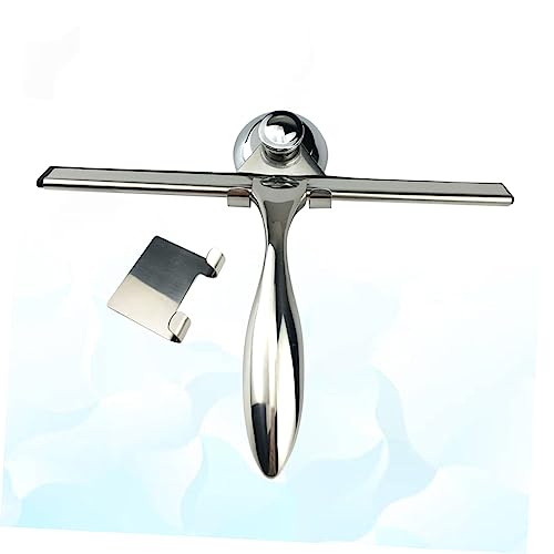 3pcs Stainless Steel Shower Squeegee for Glass Door Suction Cup and Hooks Holder