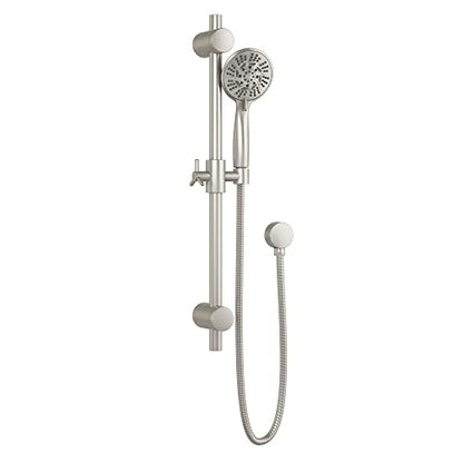 Refuge Rain Shower Head with Handheld Spray Combo - Brushed Nickel Finish - 10" Rainfall Shower Head with Handheld Combo | Adjustable Slide Bar | 5-Function Handshower | Tru-Temp Valve | 1.8 GPM - color: Brushed Nickel, size: 1.8 GPM